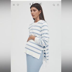 Legoe Heritage maternity and nursing striped pullover